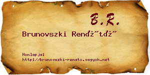 Brunovszki Renátó névjegykártya